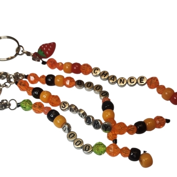 Colorful Beaded Keychain Set - Picture 2 of 4